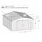 Arrow Storage Products Elite Galvalume Steel Premium Shed Storage Shed, 14 ft x 16 ft, Silver EG1416CG - alternate 2